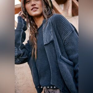 We The Free Worn Thru Surplus Cardi, black, size M